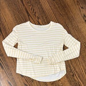 Marine Layer Striped Cropped Long Sleeve